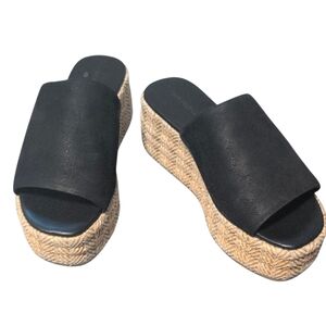 Free People Harbor Flatform Sandals Espadrilles Slides